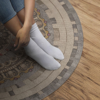 Vinyl rug Ornament in old stone mosaic style