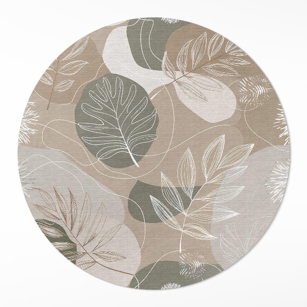 Pvc rug Linear boho leaves
