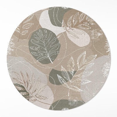 Pvc rug Linear boho leaves
