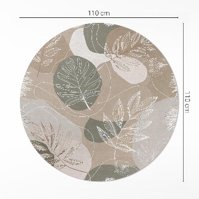 Pvc rug Linear boho leaves