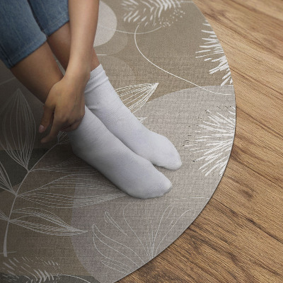 Pvc rug Linear boho leaves