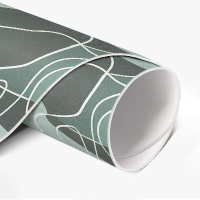 Pvc carpet Linear leaves on pastel boho patches