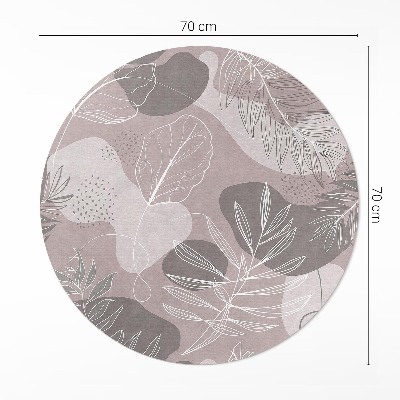 Vinyl rug Linear leaves rounded patches boho