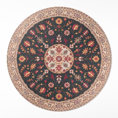 Pvc rug Plant ornament pattern vintage Persian