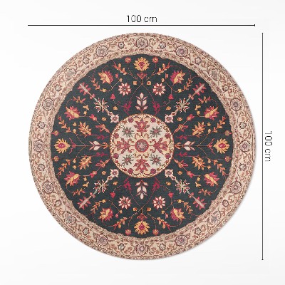 Pvc rug Plant ornament pattern vintage Persian