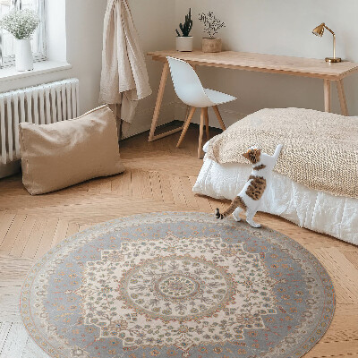 Pvc carpet Delicate plant ornament mandala vintage