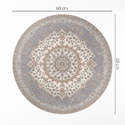 Pvc carpet Delicate plant ornament mandala vintage