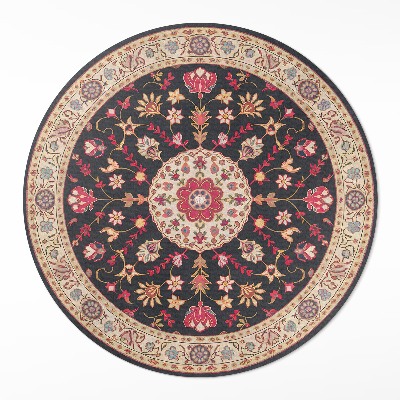 Vinyl rug Ornament with flowers and leaves style Turkish