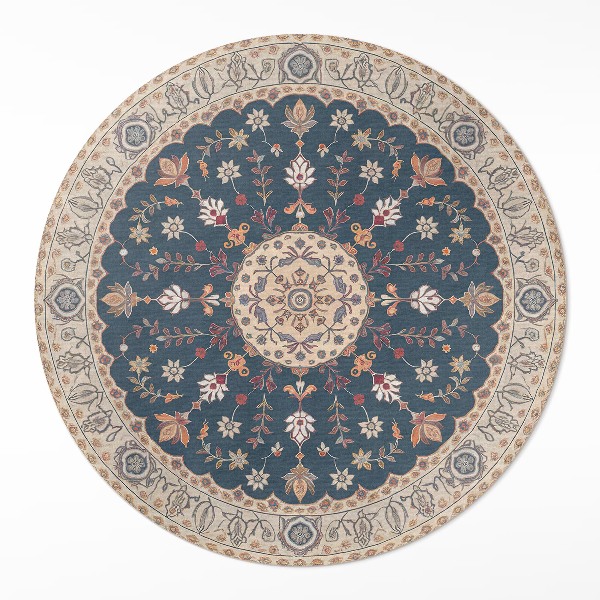 Pvc rug Plant ornament with flowers style Persian