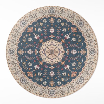 Pvc rug Plant ornament with flowers style Persian