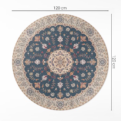 Pvc rug Plant ornament with flowers style Persian