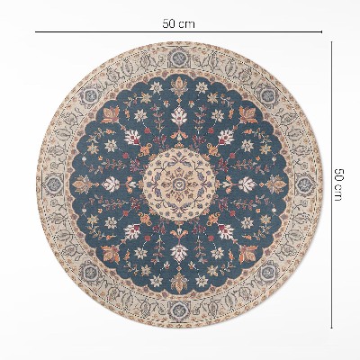 Pvc rug Plant ornament with flowers style Persian