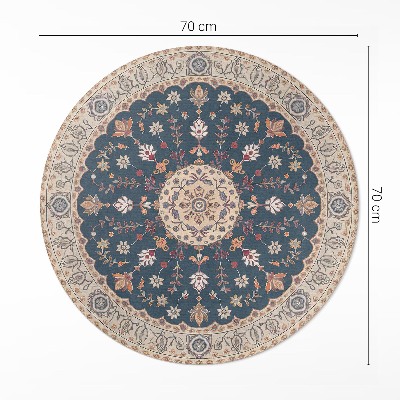 Pvc rug Plant ornament with flowers style Persian