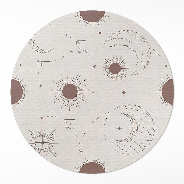 Pvc carpet Universe moon stars astrological pattern