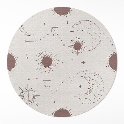 Pvc carpet Universe moon stars astrological pattern