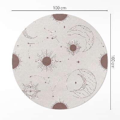 Pvc carpet Universe moon stars astrological pattern
