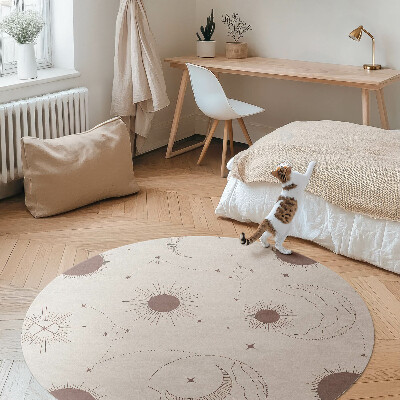 Pvc carpet Universe moon stars astrological pattern
