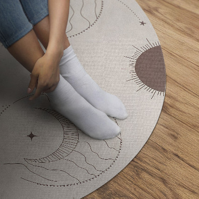 Pvc carpet Universe moon stars astrological pattern