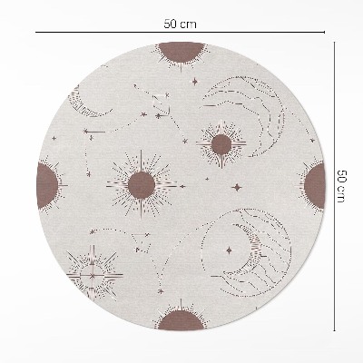 Pvc carpet Universe moon stars astrological pattern