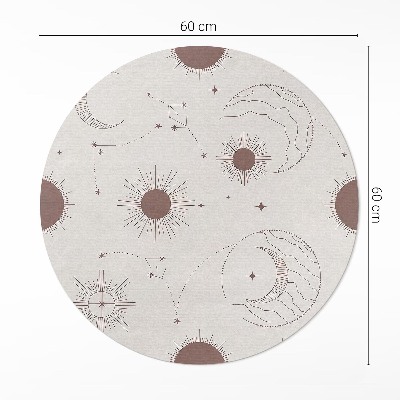 Pvc carpet Universe moon stars astrological pattern
