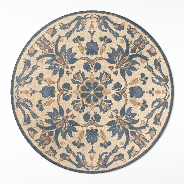 Pvc carpet Rococo style mandala vintage ornament