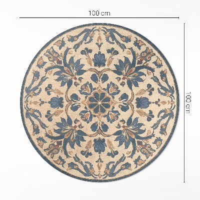 Pvc carpet Rococo style mandala vintage ornament