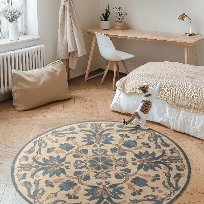 Pvc carpet Rococo style mandala vintage ornament