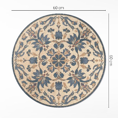 Pvc carpet Rococo style mandala vintage ornament