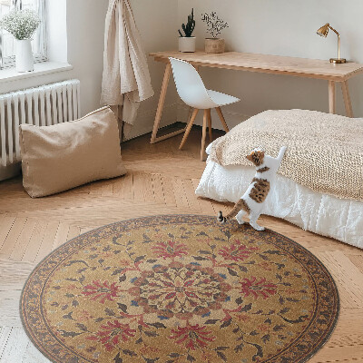 Vinyl rug Delicate floral motifs