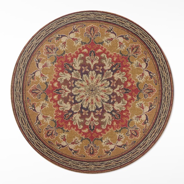 Vinyl floor rug Antique flower patterns