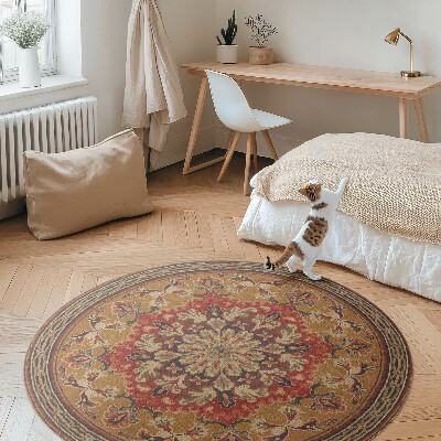Vinyl floor rug Antique flower patterns