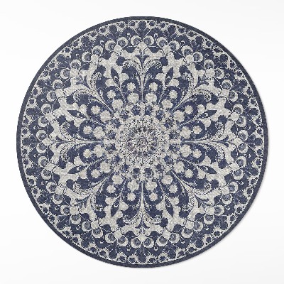 Pvc rug Kaleidoscope of flowers in retro style