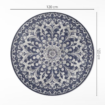 Pvc rug Kaleidoscope of flowers in retro style