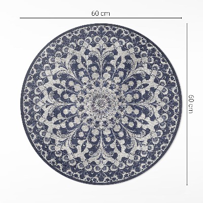 Pvc rug Kaleidoscope of flowers in retro style