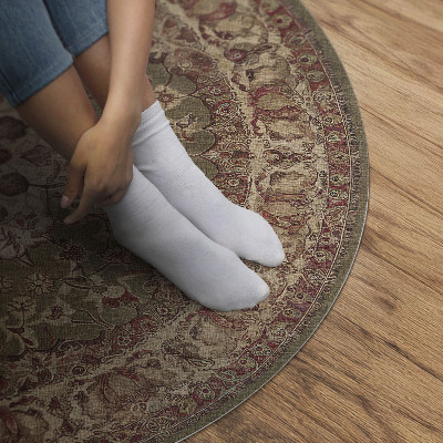 Vinyl floor rug Earthy symmetry in Persian patterns