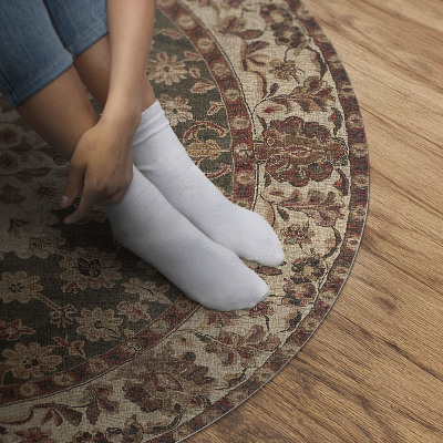 Pvc carpet Delicate Persian motifs in sandy tones