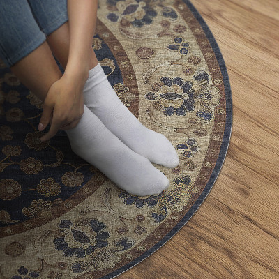 Vinyl rug Oriental geometry