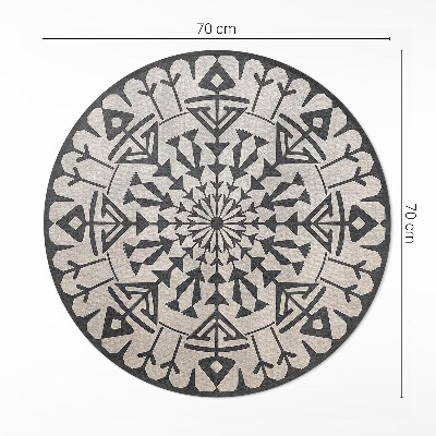 Vinyl floor rug Aztec flower composition