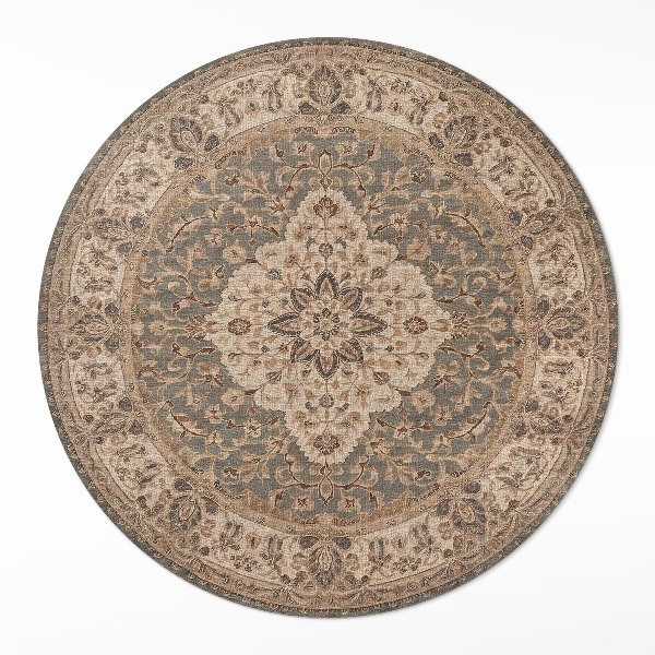 Pvc carpet Persian ornaments in soft colours