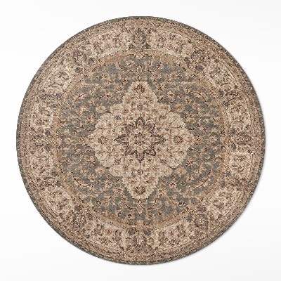 Pvc carpet Persian ornaments in soft colours