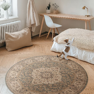 Pvc carpet Persian ornaments in soft colours
