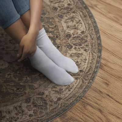 Pvc carpet Persian ornaments in soft colours