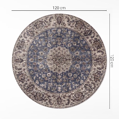 Vinyl rug Persian ornaments in shades of blue