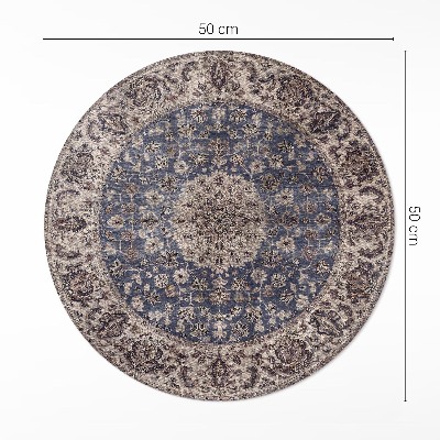 Vinyl rug Persian ornaments in shades of blue