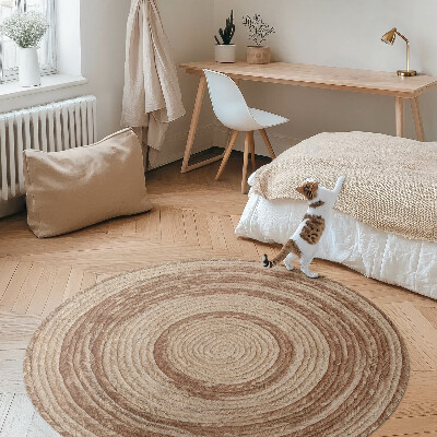 Vinyl floor rug Twisted rope