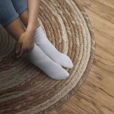 Vinyl floor rug Twisted rope