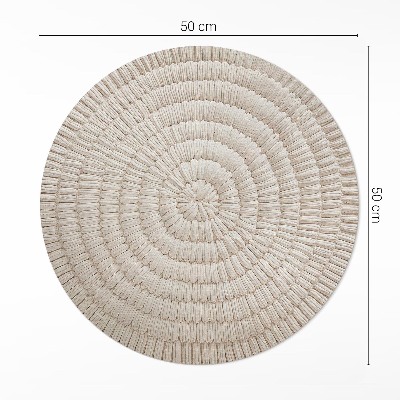 Vinyl floor rug Knitted pattern in shades of beige