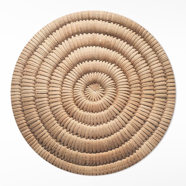 Vinyl rug Minimalist boho knit