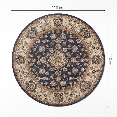 Vinyl floor rug Persian patterns in caramel tones