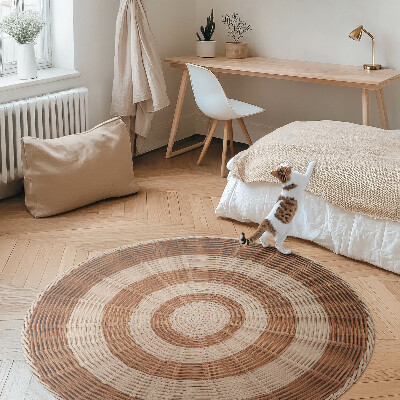 Pvc rug Wicker basket